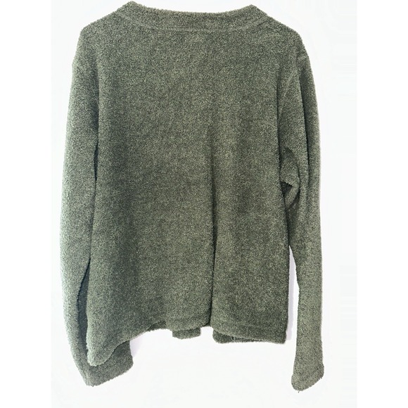 ALPS‎ Women's Moss Green Cardigan Fuzzy Sweater EUC Size XL - Picture 6 of 8